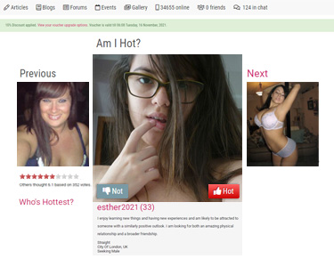 Hot or Not is another Randy Rabbits gadget where you go through members photos choosing if you'd like to meet them.